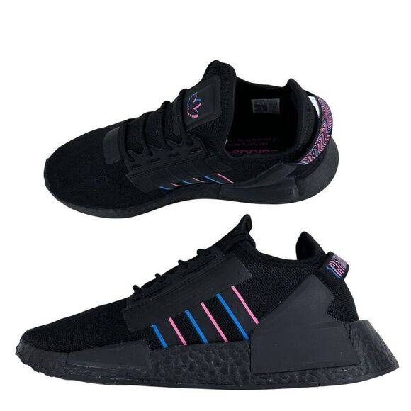Adidas NMD R1 V2 Core Black/Pulse Blue/Pulse Magenta Men’s Size 8 - Picture 7 of 9